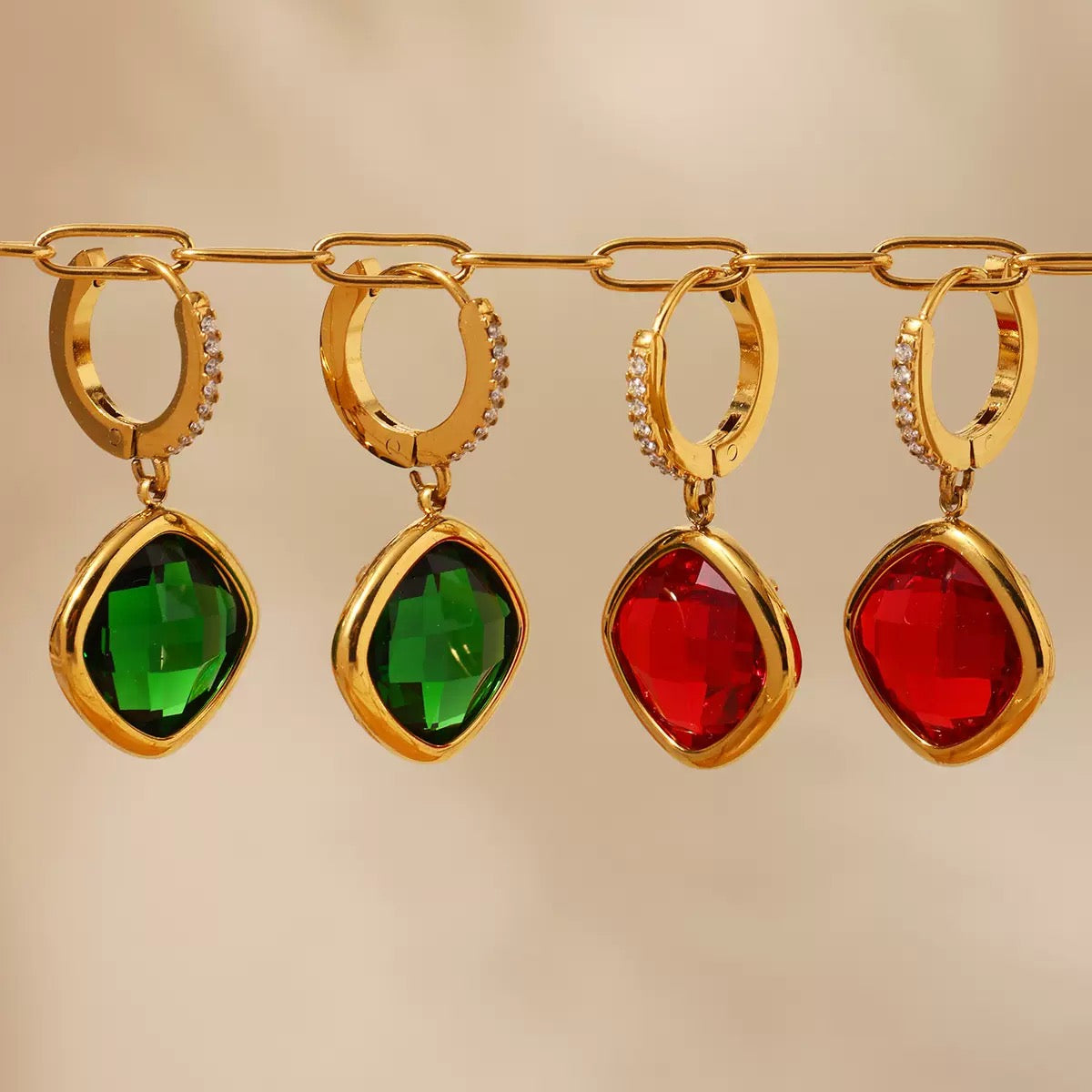 Boucles d'oreilles pendantes lumineuses 