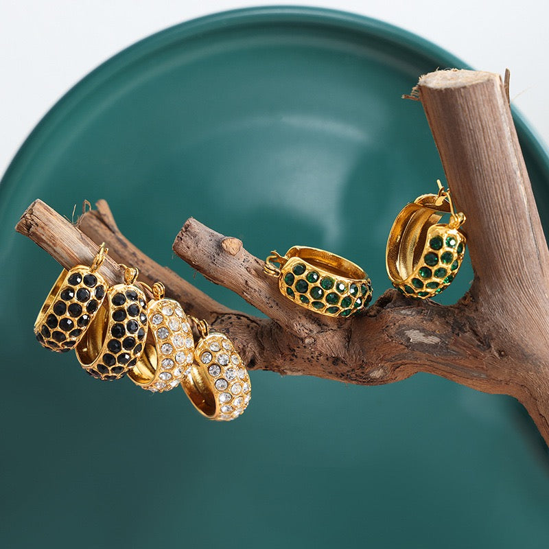 Boucles d'oreilles Crystal Halo