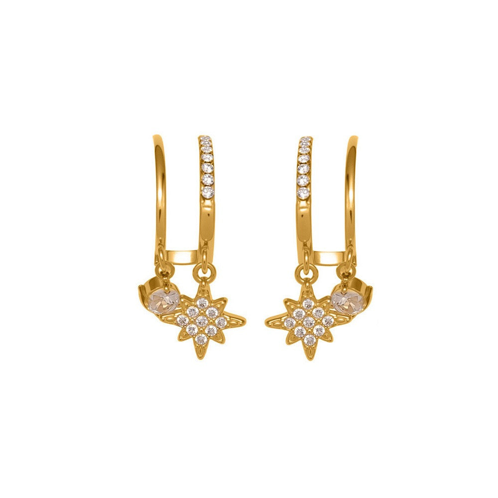 Boucles d'oreilles pendantes en forme de cœur Amora