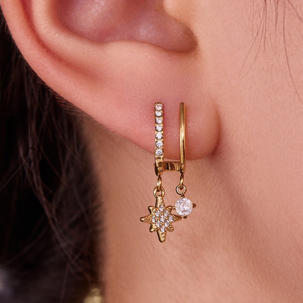 Boucles d'oreilles pendantes en forme de cœur Amora