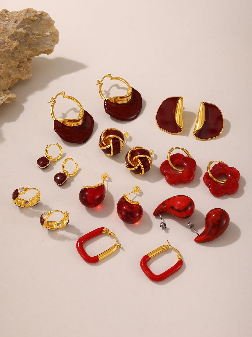Boucles d'oreilles Crimson Muse