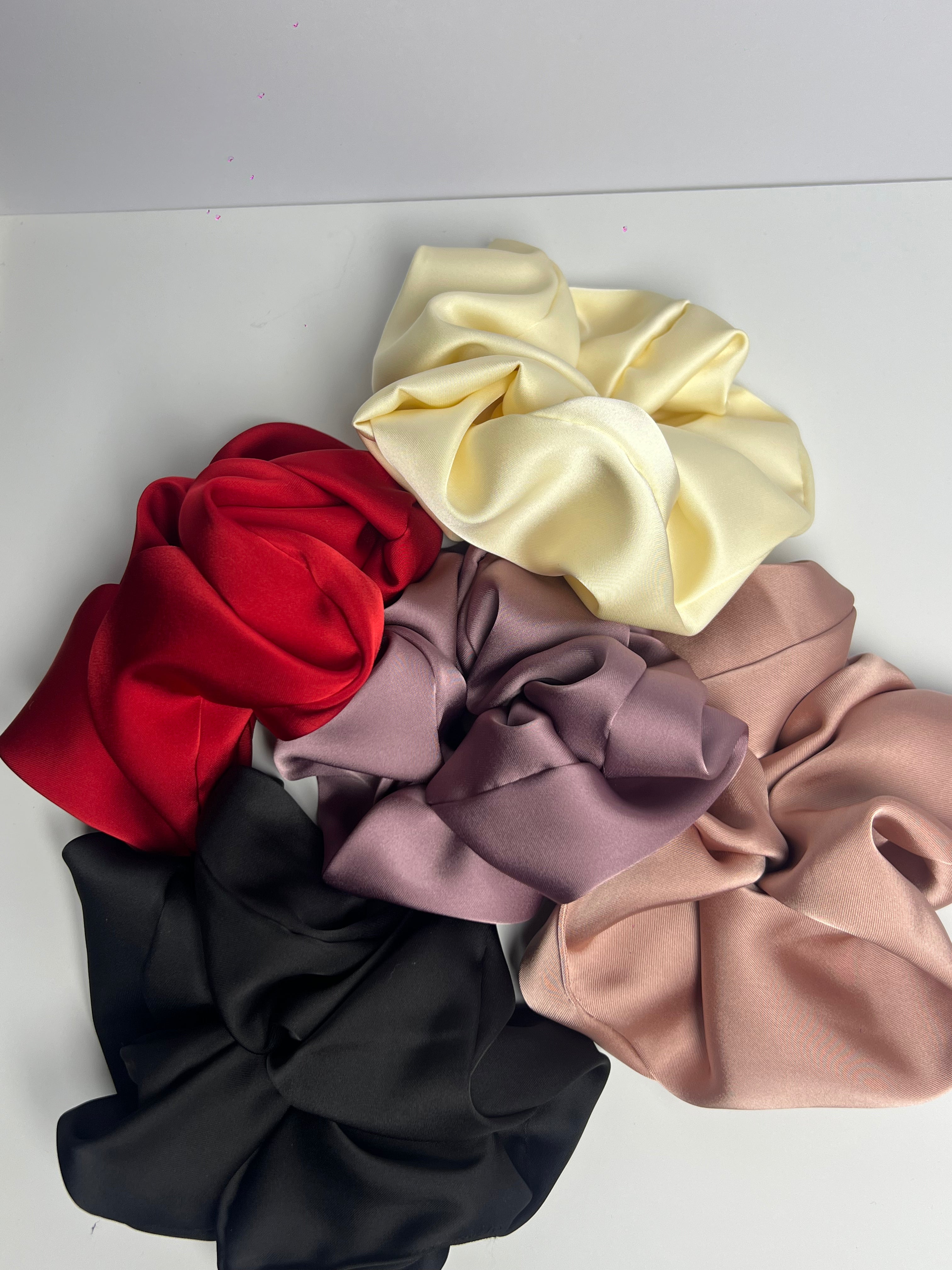 Chouchous en soie pour cheveux, lot de 5