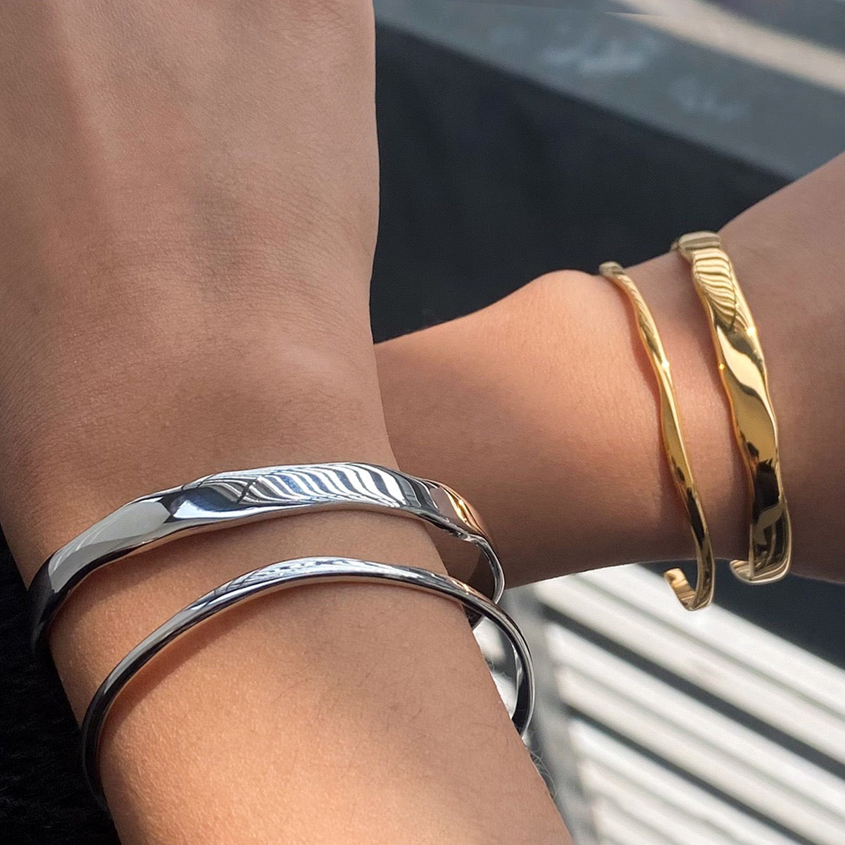 Manchette à vague miroir