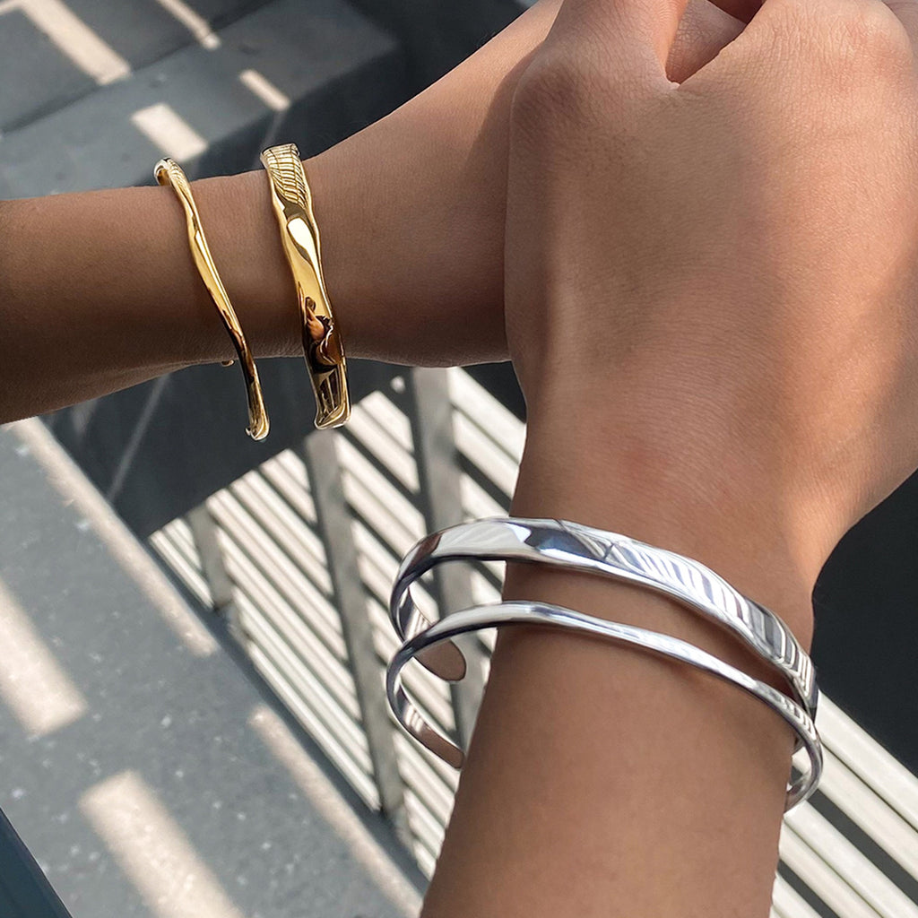 Manchette à vague miroir